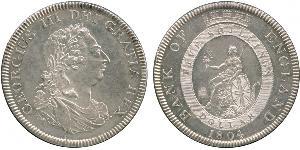 5 Shilling / 1 Dólar Imperio británico (1497 - 1949) / Reino Unido de Gran Bretaña e Irlanda (1801-1922) Plata Jorge III (1738-1820)