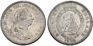 5 Shilling / 1 Dólar Imperio británico (1497 - 1949) / Reino Unido de Gran Bretaña e Irlanda (1801-1922) Plata Jorge III (1738-1820)