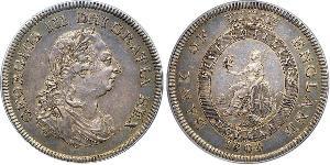 5 Shilling / 1 Dólar Imperio británico (1497 - 1949) / Reino Unido de Gran Bretaña e Irlanda (1801-1922) Plata Jorge III (1738-1820)