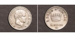 5 Soldo Reino de Italia (1805–1814) Plata Napoleón Bonaparte(1769 - 1821)