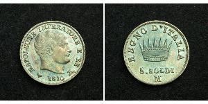 5 Soldo Königreich Italien (1805–1814) Silber Napoleon Bonaparte(1769 - 1821)