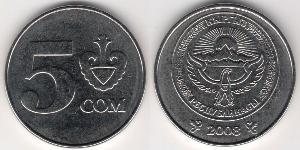 5 Som Kirghizistan (1991 - ) Acciaio/Nichel 