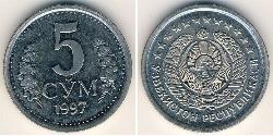 5 Som Uzbekistan (1991 - ) Steel/Nickel 