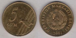 5 Som Ouzbékistan (1991 - )  