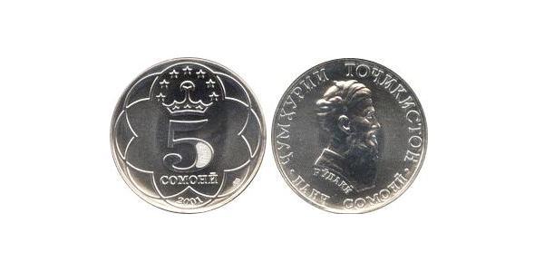 5 Somoni Tajikistan (1991 - ) Copper/Nickel 