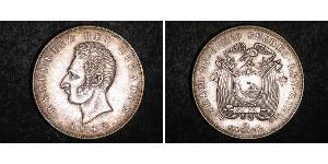 5 Sucre Ecuador Plata Antonio José de Sucre (1795 - 1830)