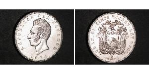 5 Sucre Ecuador Plata Antonio José de Sucre (1795 - 1830)