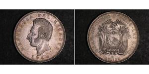 5 Sucre Ecuador Silber Antonio José de Sucre (1795 - 1830)