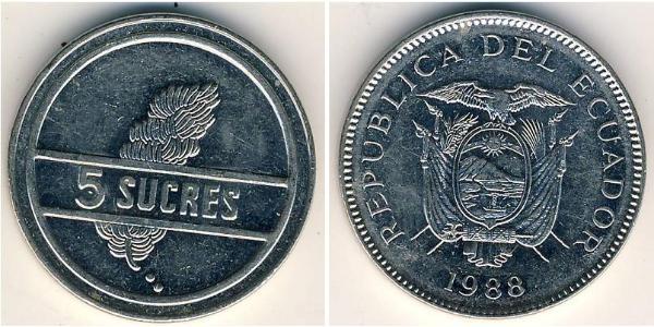 5 Sucre Ecuador Steel/Nickel 