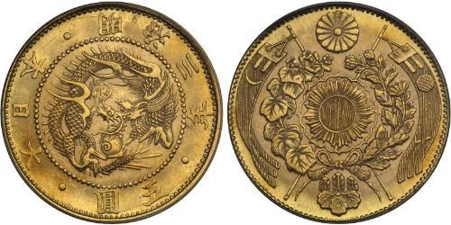 5 Yen Empire du Japon (1868-1947) Or Meiji the Great (1852 - 1912)