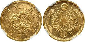 5 Yen Imperio del Japón (1868-1947) Oro Meiji the Great (1852 - 1912)