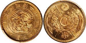 5 Yen Impero giapponese (1868-1947) Oro Meiji the Great (1852 - 1912)