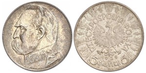 5 Zloty Deuxième République de Pologne (1918 - 1939) Argent Józef Piłsudski