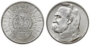 5 Zloty Deuxième République de Pologne (1918 - 1939) Argent Józef Piłsudski