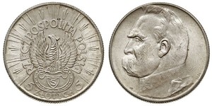 5 Zloty Deuxième République de Pologne (1918 - 1939) Argent Józef Piłsudski