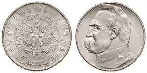 5 Zloty Deuxième République de Pologne (1918 - 1939) Argent Józef Piłsudski