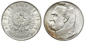 5 Zloty Deuxième République de Pologne (1918 - 1939) Argent Józef Piłsudski