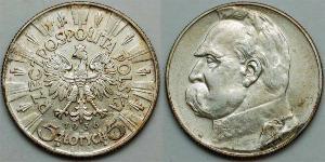 5 Zloty Deuxième République de Pologne (1918 - 1939) Argent Józef Piłsudski