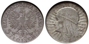 5 Zloty Deuxième République de Pologne (1918 - 1939) Argent Jean III Sobieski (1629-1696)