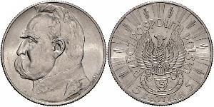 5 Zloty Deuxième République de Pologne (1918 - 1939) Argent Józef Piłsudski