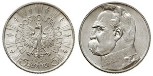 5 Zloty Deuxième République de Pologne (1918 - 1939) Argent Józef Piłsudski