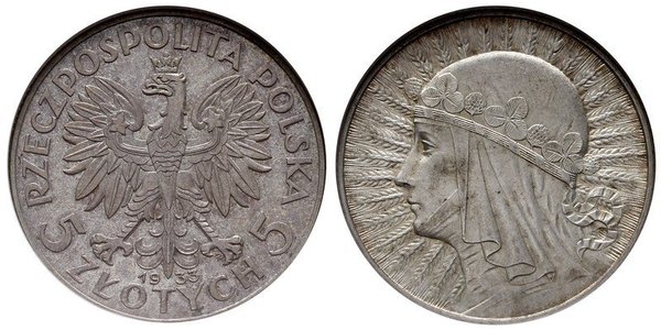 5 Zloty Deuxième République de Pologne (1918 - 1939) Argent Jean III Sobieski (1629-1696)