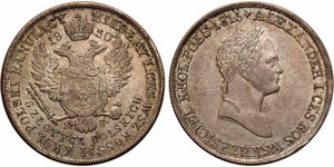 5 Zloty Empire russe (1720-1917) Argent Alexandre I (1777-1825)