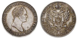 5 Zloty Empire russe (1720-1917) Argent Alexandre I (1777-1825)