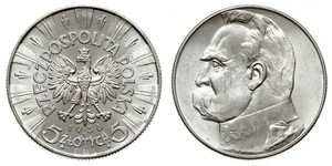 5 Zloty Seconda Repubblica Polacca (1918 - 1939) Argento Józef Piłsudski