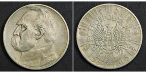 5 Zloty Seconda Repubblica Polacca (1918 - 1939) Argento Józef Piłsudski