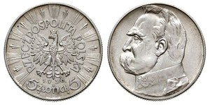 5 Zloty Seconda Repubblica Polacca (1918 - 1939) Argento Józef Piłsudski