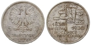 5 Zloty Seconda Repubblica Polacca (1918 - 1939) Argento 