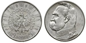 5 Zloty Seconda Repubblica Polacca (1918 - 1939) Argento Józef Piłsudski