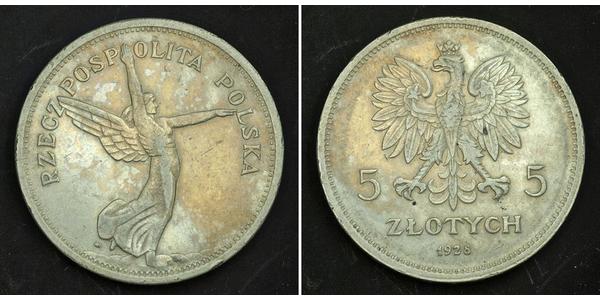 5 Zloty Seconda Repubblica Polacca (1918 - 1939) Argento 