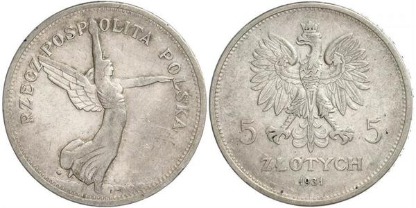 5 Zloty Seconda Repubblica Polacca (1918 - 1939) Argento 