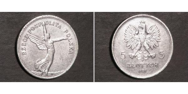 5 Zloty Seconda Repubblica Polacca (1918 - 1939) Argento 