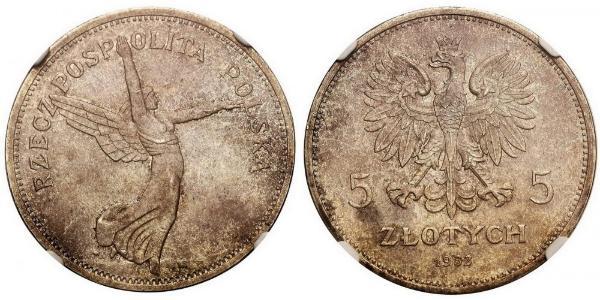 5 Zloty Seconda Repubblica Polacca (1918 - 1939) Argento 