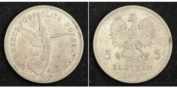 5 Zloty Seconda Repubblica Polacca (1918 - 1939) Argento 