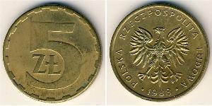 5 Zloty República Popular de Polonia (1952-1990) Latón 
