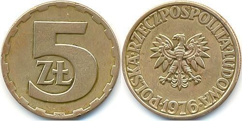 5 Zloty República Popular de Polonia (1952-1990) Latón 