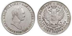 5 Zloty Imperio ruso (1720-1917) Plata Alejandro I (1777-1825)