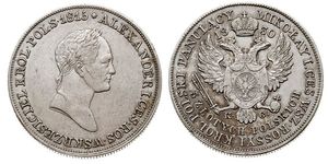 5 Zloty Imperio ruso (1720-1917) Plata Alejandro I (1777-1825)