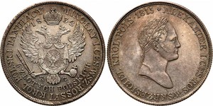 5 Zloty Imperio ruso (1720-1917) Plata Alejandro I (1777-1825)