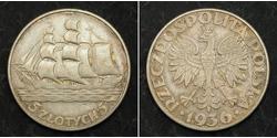 5 Zloty Segunda República Polaca (1918 - 1939) Plata 