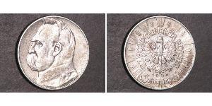 5 Zloty Segunda República Polaca (1918 - 1939) Plata Józef Piłsudski