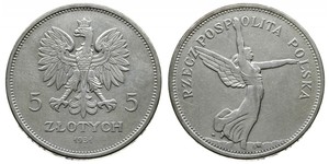 5 Zloty Segunda República Polaca (1918 - 1939) Plata 