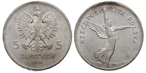 5 Zloty Segunda República Polaca (1918 - 1939) Plata 