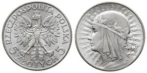 5 Zloty Segunda República Polaca (1918 - 1939) Plata Juan III Sobieski (1629-1696)