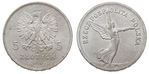 5 Zloty Segunda República Polaca (1918 - 1939) Plata 