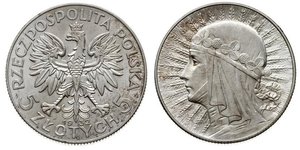 5 Zloty Segunda República Polaca (1918 - 1939) Plata Juan III Sobieski (1629-1696)